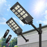 Lovus 2Pack LED Solar Street Lights Outdoor, 8000W 800000LM Parking Lot Lights Dusk to Dawn with Motion Sensor, Commercial Flood