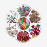 EXCEART 1 Box Mini Brads Multi Color Small Round Metal Paper Fasteners Pastel Brads for Art Scrapbooking Crafting DIY 612mm