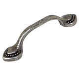 GlideRite Hardware 3 inch CC 4354WN10 Beaded Spade Cabinet Pulls, 10 Pack, 3, Weathered Nickel Finish