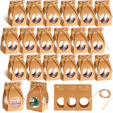 20 Pcs Christmas Ornaments Balls Gift Bags Christmas Tree Balls Gift Box with Window DIY Ornament Clear Ornaments Holder for Shi