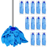 Yaomiao 12 Pcs Microfiber Mop Heads Replacement for 0.8 Diameter Handle Floor Cleaning Wet Dry Cotton Cloth Mop Head Refills for