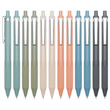 Linbsunne Gel Pens Black Ink Pens for Office 0.5mm Fine Point Pens Smooth Writing Retractable Work Pen (Metal clip-12 pcs)