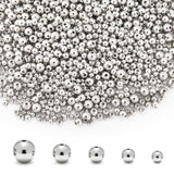 Leuaydo 300Pcs Gold Filled Spacer Beads for Jewelry, 4mm Silver, Round, Brass, Craft Beads