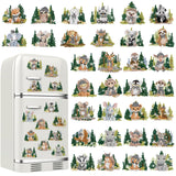 Xuhal 30 Pcs Wild Animal Diamond Painting Magnets Wildlife Diamond Art Magnets Kits for Adults Zoo Jungle Forest Animal Magnetic