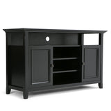 SIMPLIHOME Amherst Solid Wood Universal TV Media Stand, 54 Inch Wide, Transitional, Living Room Entertainment Center, Storage Ca