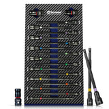 Facoow 6 Impact Nut Drivers Set Magnetic, 18pcs Color Coded SAE & Metric Impact Nut Drivers, Extra Long Nut Drivers for Impact D