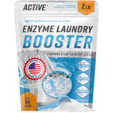 Enzyme Laundry Booster Odor Remover - 2 lbs Unscented Enzymatic Clothes Stain Cleaner Powder, Natural Deodorizer with Bio Active
