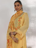 Libas Women'S Organza Kurta Set (49178_Yellow
