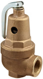 Apollo Valve 10600 Series Bronze Safety Relief Valve, ASME Hot Water, 50 psi Set Pressure, 1 NPT Female