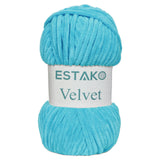Estako Velvet Chenille Blanket amigurumi Yarn for Crocheting and Knitting Super Bulky 100 gr (132 yds) (1230 - Turquoise)