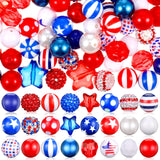 Sasylvia 100 Pcs 20 mm Independence Day Bubblegum Beads 250th Anniversary Large Round Spacer Plastic Chunky Acrylic Beads for DI
