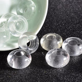 Asingeloo Natural Clear Crystal Quartz Stone Beads Large Hole (5-6mm) Polished Rondelle European Beads for Charm Bracelets,Jewel