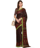 Gosriki Women'S Jute Silk Polka Dot Printed Saree With Blouse Piece (Green),Green,5.5,B08XW8Q5GD
