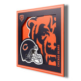 YouTheFan NFL Chicago Bears 3D Logo Series Wall Art 12x12