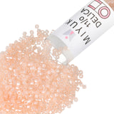 Miyuki Delica Seed Beads - Size 11/0 (1.6 mm), DB1479, TR Pale Peach Luster, 7.2 g, Approx. 1440 Beads, Made in Japan