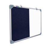 Eduway 2X2 Ft. Combination Board Non Magnetic Whiteboard With Blue Pin-Up Notice Board With 30 Push Pins For Home, Office & Scho