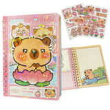 FunBlast Spiral Diary A5 Capybara with Kawaii Stickers, Notebook Journal for Scrapbooking, Writing, Notes, Birthday Gifts for