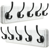 Dseap Coat Rack Wall: Patented, Heavy-Duty, 5-Double-Hooks Wooden Wall Mounted Coat Rack Coat Hanger Hook Rail for Winter Coats