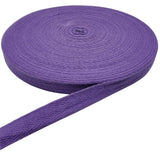 50 Yards Herringbone Tape Ribbon, Cotton Ribbon for Sewing (Purple, 5/8in)