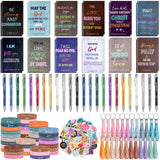 Yeaqee 146 Pcs Christian Gifts Set Bulk Include 24 Bible Verses Pens 24 Bible Notebooks 24 Scripture Quotes Bracelets 24 Inspira
