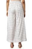 Aurelia Strechable Palazzo Pants For Women | Ankle Length Palazzo Pants For Women White Xl