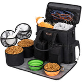 Dog Travel Bag, Airline Approved Pet Travel Bag with 2 Dog Treat Training Pouches for Weekend Pet Travel Supplies & Accessories,