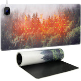iCasso Heated Mouse Pad Hand Warmer, XXL Aesthetic Heated Desk Pad, 35.4 x 15.7 Large Mouse Pad with 4 Heating Levels for Comput