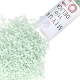 Miyuki Delica Seed Beads - Size 11/0 (1.6 mm), DB1496, Opaque Light Mint, 7.2 g, Approx. 1440 Beads, Made in Japan