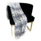 Plutus Navy Snowy Owl Faux Fur Luxury Throw Blanket 80In X 110In