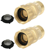 Heavy Duty 25 psi Water Pressure Regulator 3/4 inch Hose Thread Drip Irrigation System Pressure Reducer, Lead-Free Brass (With R