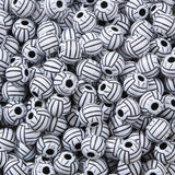CZZZY 200Pcs Sports Beads Acrylic Volleyball Bead 12mm Sports Style Beads for Jewelry Making Crafts DIY Necklace Bracelet Making