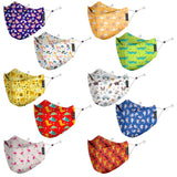 Priviu Masks For Boys And Girls 3 To 6 Years, Washable, Reusable, 3D Comfortable Face Mask With Adjustable Earloop, 4 Layer With