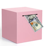 Adults Piggy Bank Must Break to Open, Unbreakable Stainless Steel Piggy Bank for Adults, Metal Savings Box for Cash Saving (Pink