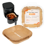Tastee Air Fryer Liners 100Pcs - Design for 3-6QT Air Fryer Baskets, Oil-Absorbent Disposable Paper Liners, 450F Heat Resistant,