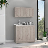 Zurich Cabinet Set -Kitchen -Light Gray