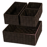 Posprica Woven Storage Baskets for Organizing, Small Baskets Cube Bin Container Tote Organizer Divider for Drawer, Closet, Shelf
