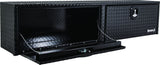 Buyers Products 1721565 Black Aluminum Diamond Tread Topsider Truck Box With Drop Door, 90 x 18 x 16 Inch, Weather-Resistant, Lo