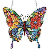 SKRYUIE Butterfly Hanging Diamond Art Kits for Adults Pendant Suncatcher, Special Shaped Crystal DIY Pearl Diamond Painting Kit,