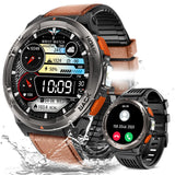 EIGIIS KE5 Military Smart Watch for Men with Flashlight SOS 3ATM Waterproof Watch 530mAh Big Battery 1.45 Rugged Tactical Smart