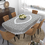 EASTTARDOMM 6Seater Oval Shape Dining Table Cover I Table Protector Cover for Dining I Table Cloth for Dinner Table (Grey)
