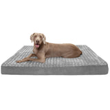 Furhaven Cooling Gel Dog Bed for Large Dogs w/ Removable Washable Cover, For Dogs Up to 125 lbs - Ultra Plush Faux Fur & Suede M