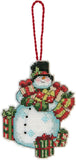 Dimensions Counted Cross Stitch Snowman Christmas Ornament Kit, 3.25 x 4.25