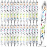 Fulmoon Cancer Awareness Ballpoint Pens Bulk Colorful Ribbon Retractable Gel Pen Black Ink Sarcoma Lung Breast Cancer Awareness