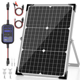Voltset Solar Panel Kit 30W 12V with MPPT Controller, Solar Battery Trickle Charger Maintainer, Waterproof Solar Panel with Adju