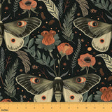 Feelyou Butterfly Fabric by The Yard Kids 5 Yard Flower Upholstery Fabric for Chairs Girl Butterfly Floral Waterproof Outdoor Fa