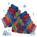 AWOWZ 60 Pack Cooling Towels, Soft Breathable Sweat Ice Towel for Sports, Yoga, Gym, Golf, Camping, Running, Fitness, Workout &
