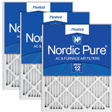 Nordic Pure 16x20x1 (15 1/2 x 19 1/2 x 3/4) Pleated MERV 12 Air Filters 3 Pack