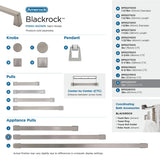 Amerock | Appliance Pull | Satin Nickel | 12 Inch (305 Mm) Center To Center | Blackrock | 1 Pack | Drawer Pull | Drawer Handle |