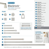 Amerock | Appliance Pull | Polished Nickel | 18 Inch (457 Mm) Center To Center | Blackrock | 1 Pack | Drawer Pull | Drawer Handl