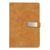 Brown Cloud Personalized Tan Soft Abstract Faux Leather Cover Notebook/Diary With Magnetic Lock, With Personalised/Customized Me